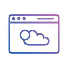 weather browser icon vector stock.