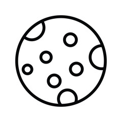 full moon icon vector stock.