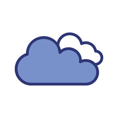 cloudy icon vector stock.