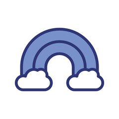 rainbow icon vector stock.