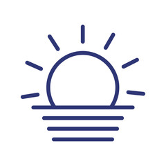 sunrise icon vector stock.