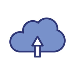 cloud upload icon vector stock.