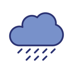 rainy icon vector stock.