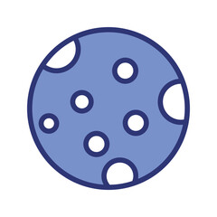 full moon icon vector stock.