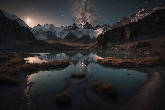 In Chile's Conguillio National Park, you can see a wide range of natural settings, both day and night. Generative AI