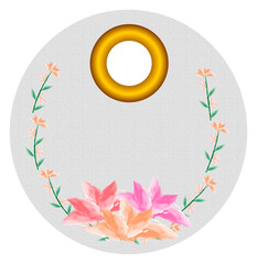 paper price tags or gift tags of various shapes. Set of labels