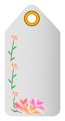 paper price tags or gift tags of various shapes. Set of labels.