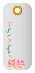 paper price tags or gift tags of various shapes. Set of labels.