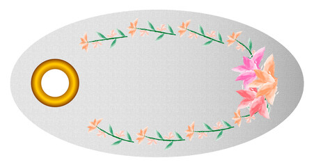 paper price tags or gift tags of various shapes. Set of labels.