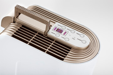 Mobile dehumidifier isolated on white background