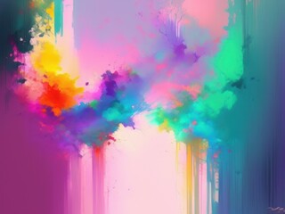 Colourful abstract background - Generative AI