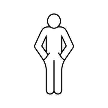 recommend clip art: pocket people silhouette line icon vector illustration