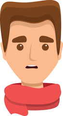 Boy disease icon cartoon vector. Cough bacterium. Dental treatment