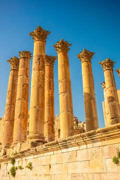 architectural ruins in the citadel of Amman
