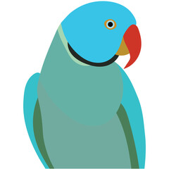 Beautiful naturalized parrot-Vector Art Work