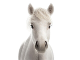 Fototapeta na wymiar Baby horse portrait. Generative AI illustration