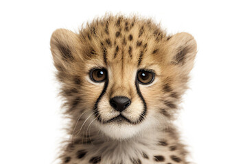 Fototapeta na wymiar Baby cheetah portrait. Generative AI illustration