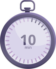 Alarm stopwatch icon cartoon vector. Timer clock. Stop time