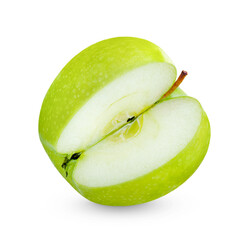 Fresh green apple isolated on white background
