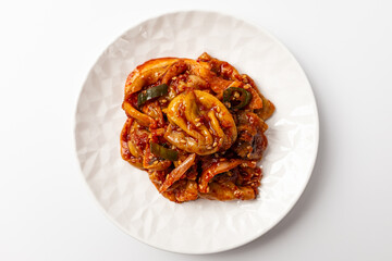 Sea squirt seasoning on a white background