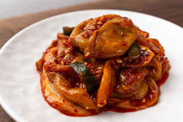Sea squirt seasoned with strong, spicy seasoning