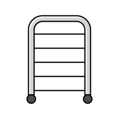 meat department rack color icon vector illustration