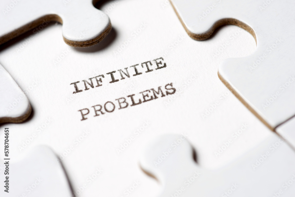 Poster infinite problems concept view
