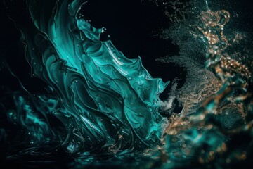 Fototapeta na wymiar abstract background with bubbles, generative ai
