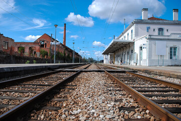 Railway station in the countryside. Portugal. Europe