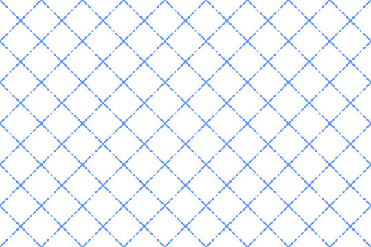 Abstract Seamless Geometric Blue Checked Pattern.