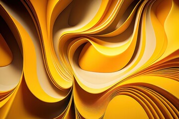  yellow abstract background, generative ai