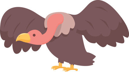 Fototapeta premium Nature vulture icon cartoon vector. Bird animal. Wild mascot