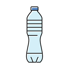 beverage water plastic bottle color icon vector illustration