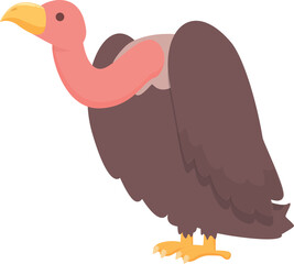 Tattoo vulture icon cartoon vector. Nature bird. Africa griffon