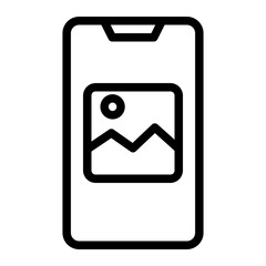 gallery line icon