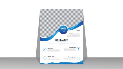 Modern medical flyer design for hospital service.