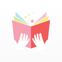 Book logo design icon vector. Book icon clip art. Library logo concept