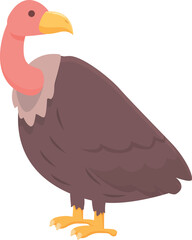 Natural vulture icon cartoon vector. Animal bird. Tree griffin
