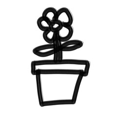  illustration of a flower in a pot