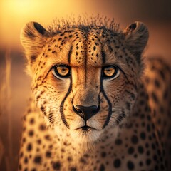 CLOSE UP OF CHEETAH  (Acinonyx jubatus)  