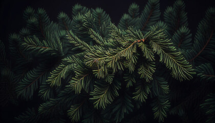 Fototapeta na wymiar fir branches as a background for a Christmas card