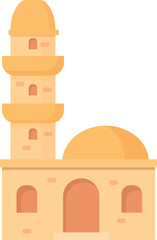 Bedouin desert city icon cartoon vector. Camp tent. Cute islamic