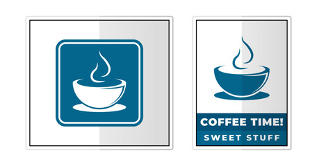 Cafe Sign Label Symbol Icon Vector Illustration