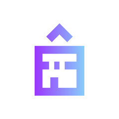 Obraz premium qibla gradient icon