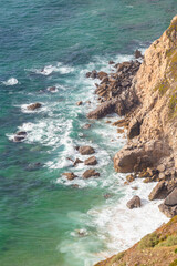 Rocks and waves of Ursa beach, Portugal