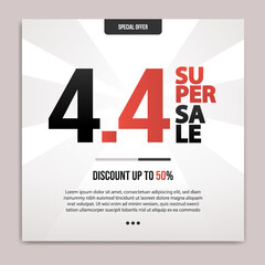 4.4 Flash sale promotion banner. Discount April