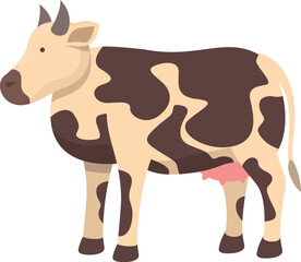 Calf cow icon cartoon vector. Cattle animal. Farm dairy