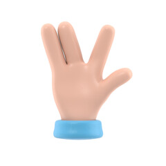 Obraz premium Transparent Backgrounds Mock-up.Open outstretched showing five fingers, extended in greeting. Supports PNG files with transparent backgrounds. 