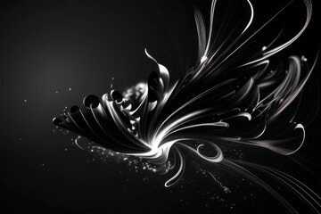 black background concept design, generative ai