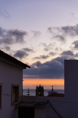 Sunset sky on the oceanside ,Portugal